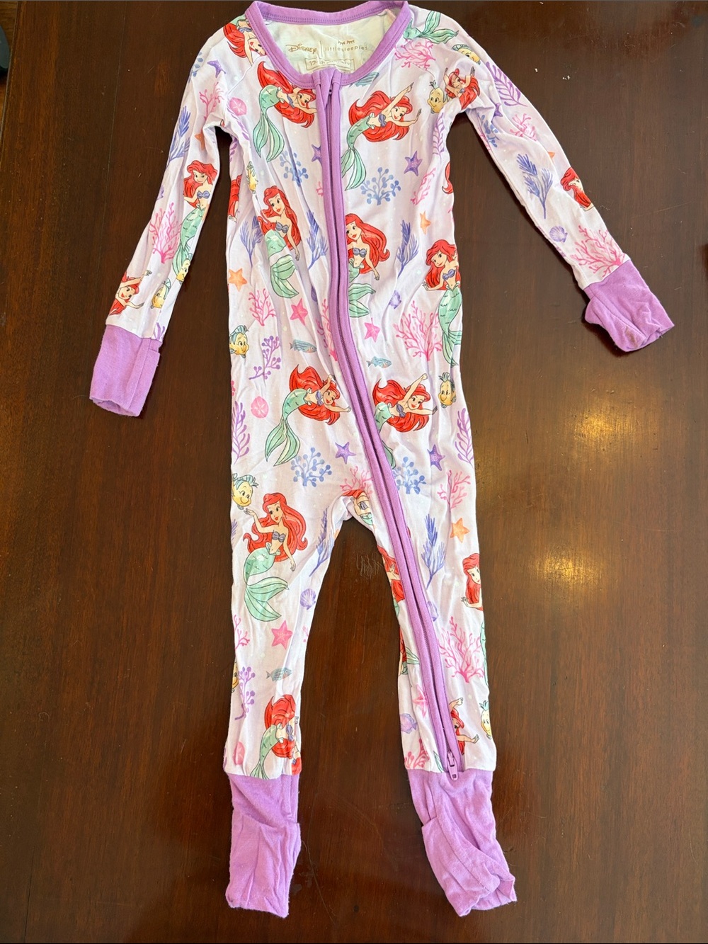 Little Sleepies Disney Ariel One-Piece Pajamas